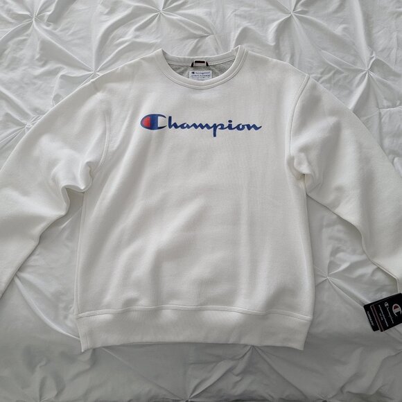 Brand New - Men's Medium White Champion Crew Neck Sweater - Picture 2 of 3